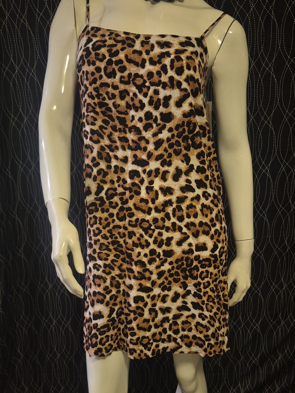 Vero Moda Leopard Print Slip Dress in Brown and Black